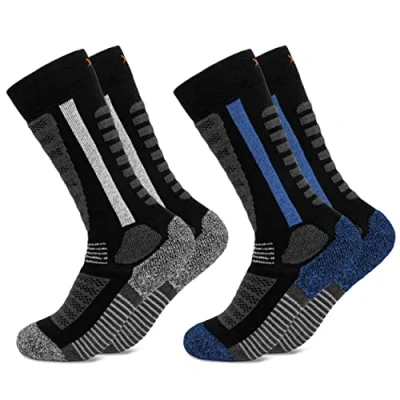 Abbildung von Occulto Kinder Skisocken 2er Pack (Modell: Charlie) Blau Schwarz 35 38