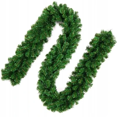 Abbildung von 270cm Weihnachtsgirlande Tannengirlande GrünWeihnachtsdeko annen Girlande als Weihanachtskranz Weihnachten, weihnachtsdeko aussen, innen, amerikanisch (270 Spitzen)