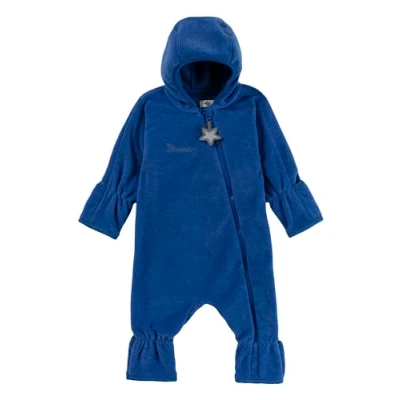 Abbildung von Sterntaler Baby Overall Fleece Unisex Jumpsuit aus Microfleece Stickerei, Reißverschluss, sowie Hand und Fußstulpen kobaltblau, 80
