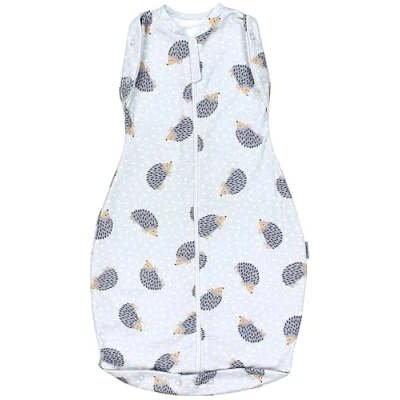 Abbildung von TupTam Baby Pucksack OEKO TEX zertifizierte Materialien Swaddle Bag Wattiert Babyschlafsack 2.5 TOG unisex, Farbe: Unwattiert 0.5 TOG/Igel Grau, Größe: 3 6 Monate