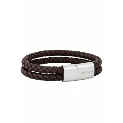 Abbildung von Akitsune Simplicitas Armband, Herren, Größe: 21cm, Silver brown