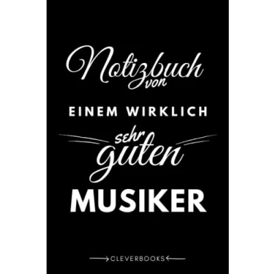 Abbildung von Notizbuch für den Musiker: personalisierte Geschenk Idee Männer, die Musik im Blut haben