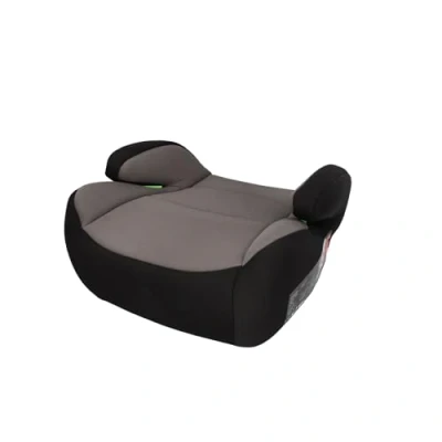 Abbildung von cartrend Kindersitzerhöhung mit ISOFIX, i Size (UN R129), für 125150 cm Körpergröße, Gurtführung, waschbarer Bezug, Sitzerhöhung Auto, Grau Schwarz