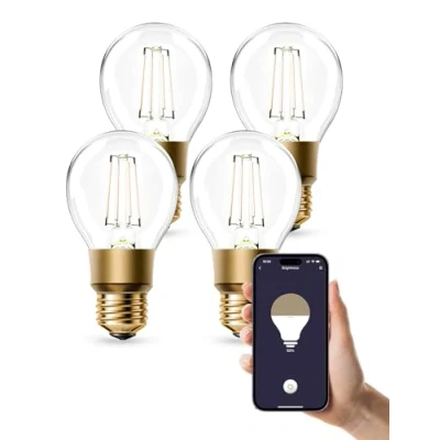 Abbildung von Refoss WLAN Glühbirne E27, Dimmbare LED Vintage, Warmweiß, 6W (Äquivalent zu 60W), A19 Smart Edison Bulb, Kompatibel mit Alexa und Google Assistant, Kein Hub Erforderlich