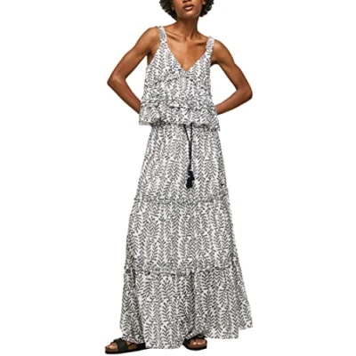 Abbildung von Pepe Jeans Prinella Maxirock, Damen, Größe: Small, White