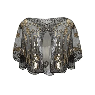 Abbildung von BABEYOND 1920er Jahre Retro Schal Umschlagtücher für Abendkleider Stola Hochzeit Party Gatsby Kostüm Accessoires
