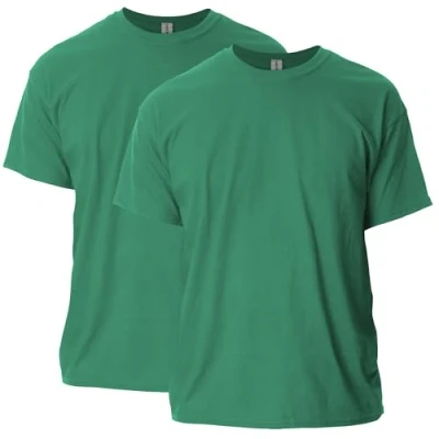 Abbildung von Gildan Unisex Erwachsene Ultra Cotton, Style G2000, Multipack T Shirt, Kelly Green (2er Pack), L