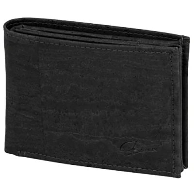 Abbildung von Simaru Kork Geldbörse mit RFID Schutz, Unisex Geldbeutel für 11+Karten, Scheine &amp; Münzen, Mini Wallet Portemonnaie nachhaltig robust