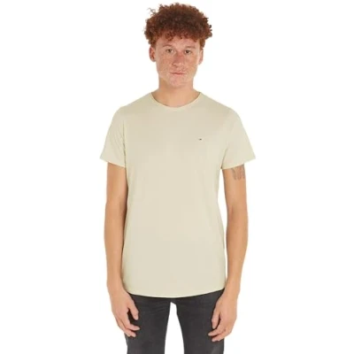 Abbildung von Tommy Jeans SLIM Jaspe NECK Tshirt basic, Herren, Größe: 3XL, Newsprint