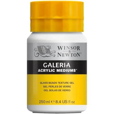 Abbildung von Winsor &amp; Newton 3040813 Galeria Strukturgel Glasperlen, 250 ml Topf, Strukturmedium mit kleinen runden Glasperlen