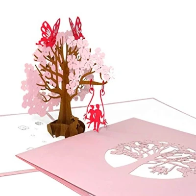 Abbildung von 3D Hochzeitskarte Pop Up Karte zur Hochzeit als Geschenk, Gutschein &amp; Einladungskarte