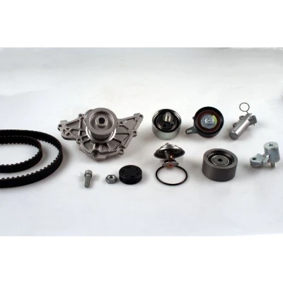 Abbildung von HEPU PK05621TH Wasserpumpe + Zahnriemensatz mit Spannarm, Spannrolle Thermostat, Spanndämpfer, AUDI: A4 B6 Avant, B5 Avant