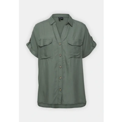 Abbildung von Vero Moda Vmbumpy Hemdbluse, Damen, Größe: XXL, Laurel wreath
