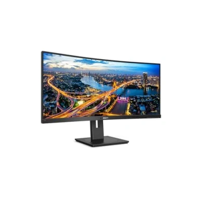 Abbildung von PHILIPS 346B1C 34 Zoll WQHD Curved USB C Docking Monitor, höhenverstellbar (3440x1440, 100 Hz, HDMI, DisplayPort, C, RJ45, Hub) schwarz