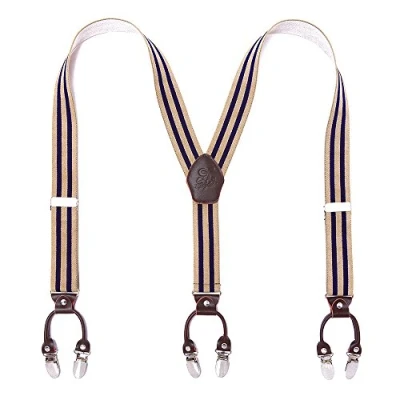 Abbildung von KANGDAI Herren Hosenträger 6 Clips Heavy Duty Men Braces Y Zurück 20 Farben Durable Elastic Verstellbare Starke Metall