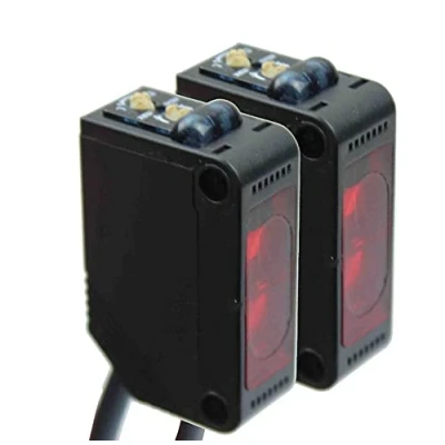 Abbildung von Einweg Lichtschranke 12 24V PNP 100mA bis 15 Meter NC NO Infrarotlichtschranke Lichtsensor Lichttaster