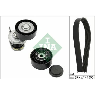 Abbildung von INA 529 0586 10 Keilrippenriemensatz Generatorfreilauf prüfen und ggf. erneuern VOLKSWAGEN: Transporter 5 Bus, 5, Multivan (7HM