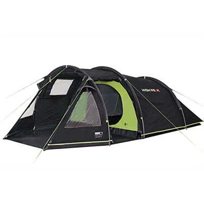 Abbildung von High Peak Tunnelzelt Atmos 3, Campingzelt mit Zeltboden, Trekkingzelt für 3 Personen, 2 Eingänge, doppelwandig, 4.000 mm wasserdicht, Ventilationssystem, Moskito und Klarsicht Fenster, windstabil