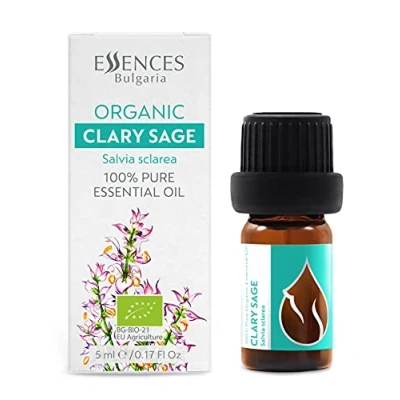 Abbildung von Essences Bulgaria BIO Muskatellersalbei Ätherisches Öl 5ml Salvia sclarea 100% Naturrein Unverdünnt zertifiziert Spitzenqualität aus Familienbetrieb Ohne Gentechnik Vegan