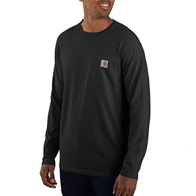 Abbildung von Carhartt Herren Force® Relaxed Fit, mittelschweres, kurzärmliges Pocket T Shirt, Schwarz, XXL