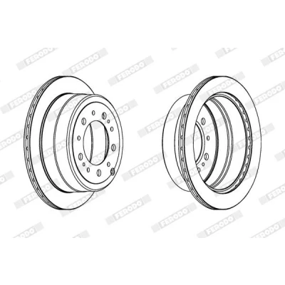 Abbildung von FERODO PREMIER DDF1597C 1 Bremsscheibe 329 18 5 Belüftet beschichtet ohne Schrauben TOYOTA: Land Cruiser Amazon