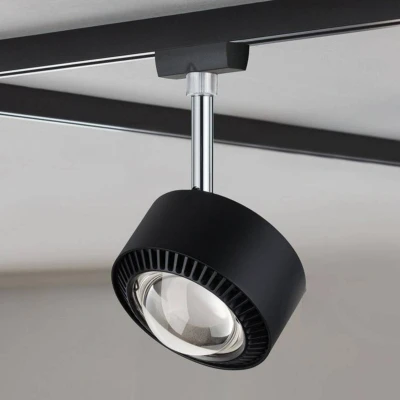 Abbildung von Paulmann Schienensystem Leuchten »URail Schienenspot Aldan 498lm 8W 2700K 230V Schwarz matt, Chrom«, (1 tlg.), Einzelspot, dimmbar