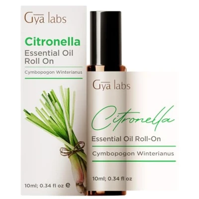 Abbildung von Gya Labs Citronella Essential Oil Roll On Energizing Aromatherapy für Outdoor Schutz mit Öl die Haut Reisegröße Roller Ball (10ml)