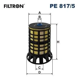 Abbildung von FILTRON PE 817/5 Kraftstofffilter Filtereinsatz CITROËN: Relay II Van, Platform / Chassis, PEUGEOT: Boxer Minibus