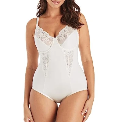 Abbildung von Maidenform Damen Pretty Collection BodyBriefer with Lace Body, Elfenbein (Buttercream Ter), 42D