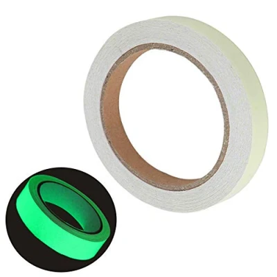 Abbildung von QitinDasen Premium 10m X 1cm Grünes Fluoreszierendes Klebeband, Leuchtendes Phosphor Nachleuchtend Markierungsband, Selbstklebend Warnklebeband, Glow in The Dark
