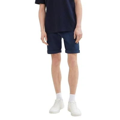 Abbildung von TOM Tailor Denim MIT GÜRTEL Shorts, Herren, Größe: XL, Navy mini houndstooth