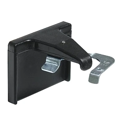 Abbildung von Gardinia Klebeträger Set für Jalousien, Klebeplatten zur Montage auf dem Fensterflügel, 2 Stück, Kunststoff/Metall, Schwarz