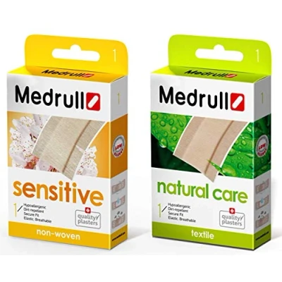 Abbildung von Medrull Sensitive Pflaster Natural Care Wundpflaster in Meterware Hautfreundliche Hypoallergene, mit sicherer Klebkraft, flexible und atmungsaktive Heftpflaster