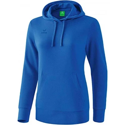 Abbildung von Erima Damen Basic Kapuzen Sweatshirt, New Royal, 34