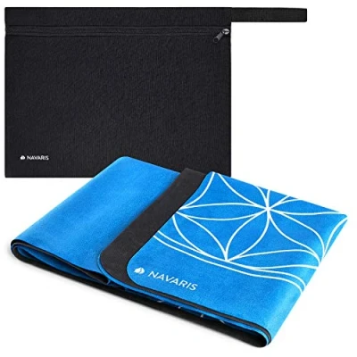 Abbildung von Navaris Reiseyogamatte faltbar inkl. Tasche 1,5mm Yoga Matte Fitnessmatte dünn leicht Sportmatte Fitness Pilates Reise Yogamatte