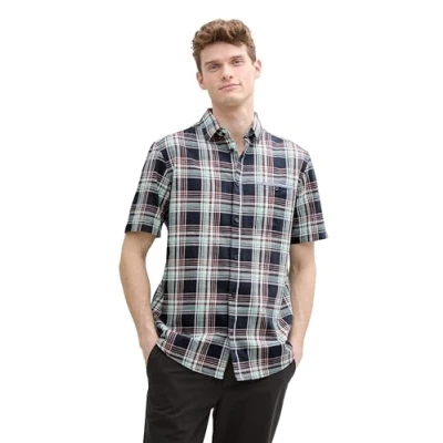 Abbildung von TOM Tailor Checked Shirt Hemd, Herren, Größe: XL, Navy