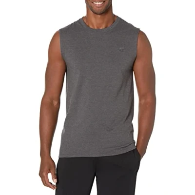 Abbildung von Champion Herren Hemd Klassisches Jersey Muscle T shirt, Dunkelgrau, S