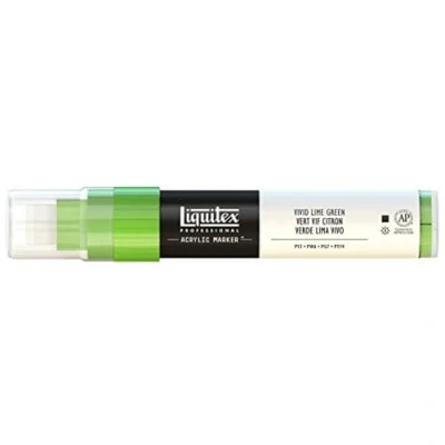 Abbildung von Liquitex 4610740 Professional Paint Marker, Acrylmarker mit hochpigmentierte Acrylfarbe auf Wasserbasis für den Innenbereich &amp; Außenbereich, breite Spitze Zitronengrün feurig