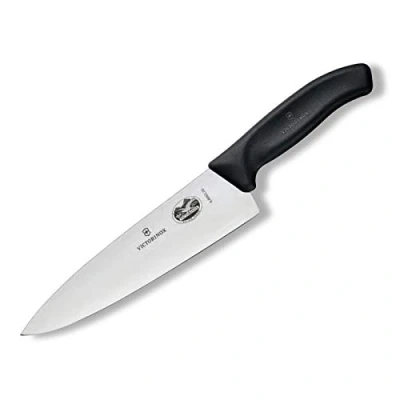 Abbildung von Victorinox Swiss Classic, Profi Tranchiermesser, Extra Scharfe Klinge, gerader Schliff, 20 cm, Kunststoffgriff, Rostfreier Stahl, schwarz