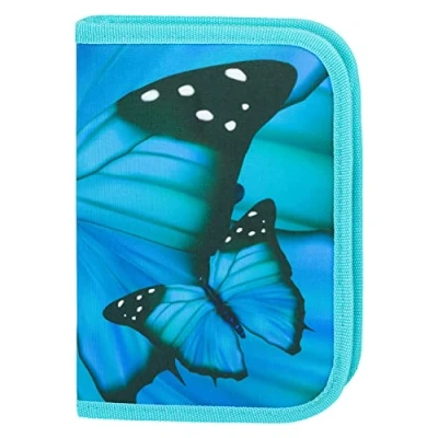 Abbildung von Baagl Federmäppchen für Mädchen Schüleretui, Federtasche, Federmappe Schreibwaren Etui, Federpenal, Schulmäppchen (Butterfly)