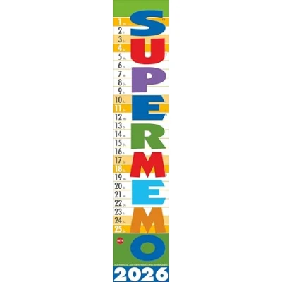 Abbildung von Supermemo Kalender 2026: Streifenkalender fürs Büro. Langer Wandkalender mit einer Spalte zum Eintragen. Büro 2026. vertikal Aufhängen. 17 x 85 cm (Bürokalender Heye)