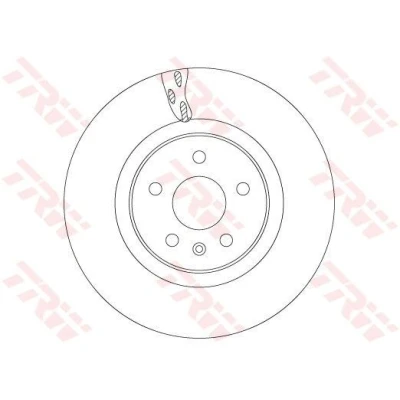 Abbildung von TRW DF6700S Bremsscheibe 355 32 5 120 Belüftet lackiert hochgekohlt TESLA: Model S, X