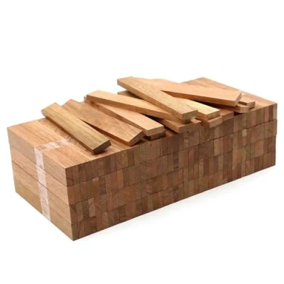 Abbildung von 80x Holzleiste 22x8x160mm Eiche lose Bastelklötzchen zum Basteln Bastelstäbe (Limbali 22x8mm)