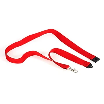 Abbildung von EUROPEL Schlüsselband 20mm, Karabiner, Sicherheitsverschluss, für Ausweishülle, Kartenhalter, Rot,10 Stück