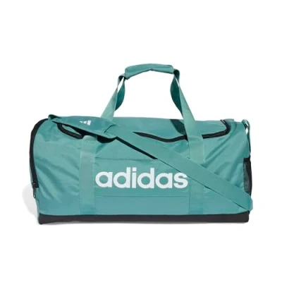 Abbildung von adidas Unisex Essentials Linear Duffel Bag, Powder Teal/Black/White, M