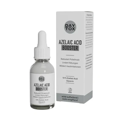 Abbildung von Daytox Azelaic Acid Booster (20 ml) Skincare gegen Pickel &amp; Rötungen mindert Hautirritationen mit Azelainsäure ohne Silikone künstliche Farbstoffe Geeignet für alle Hauttypen