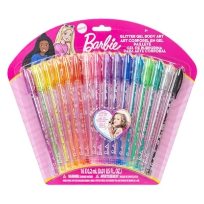 Abbildung von Townley Girl Barbie 16 teiliges Glitzerstift Body Art Set, glitzernde und leuchtende Farben, ab 3 Jahren