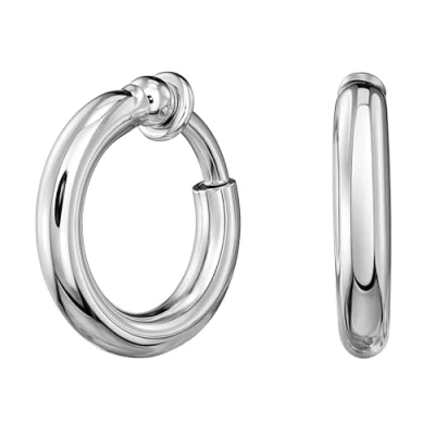 Abbildung von Traveller Ohrclip Creolen Damen Ø 18mm platinert 157600