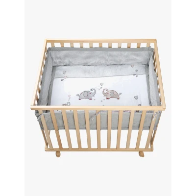Abbildung von roba® Laufgitter »Jumbotwins grau, 100x75 cm«, bis 15 kg, mit Stoffeinlage und Nestchen