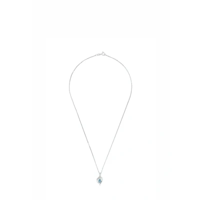 Abbildung von amor MIT ANHÄNGER FÜR Damen 45 CM 925 Silber Halskette, Damen, Größe: 45, Blau